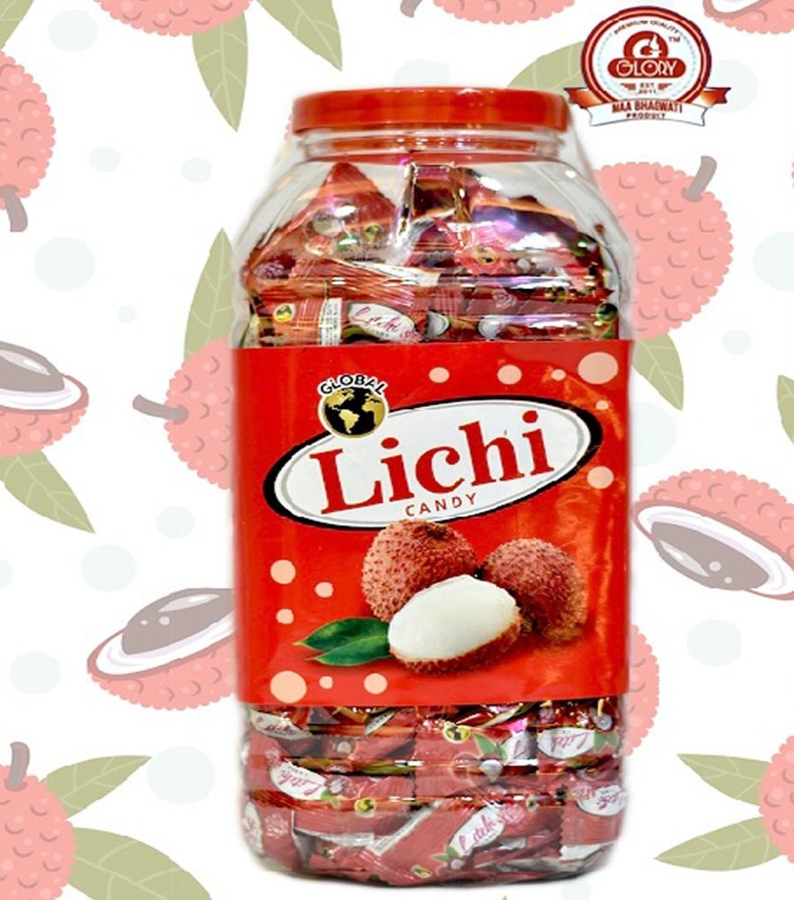 Round Lichi Candy, Packaging Type: Plastic Jar