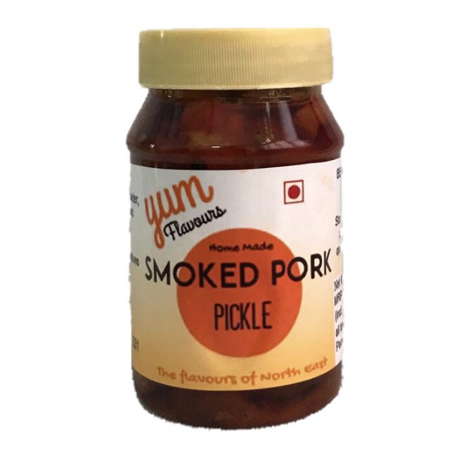 YumFlavours Spicy Smoked Pork Pickle, Packaging Type: Box, Packaging Size: 9.5 cm X 2.5 cm img