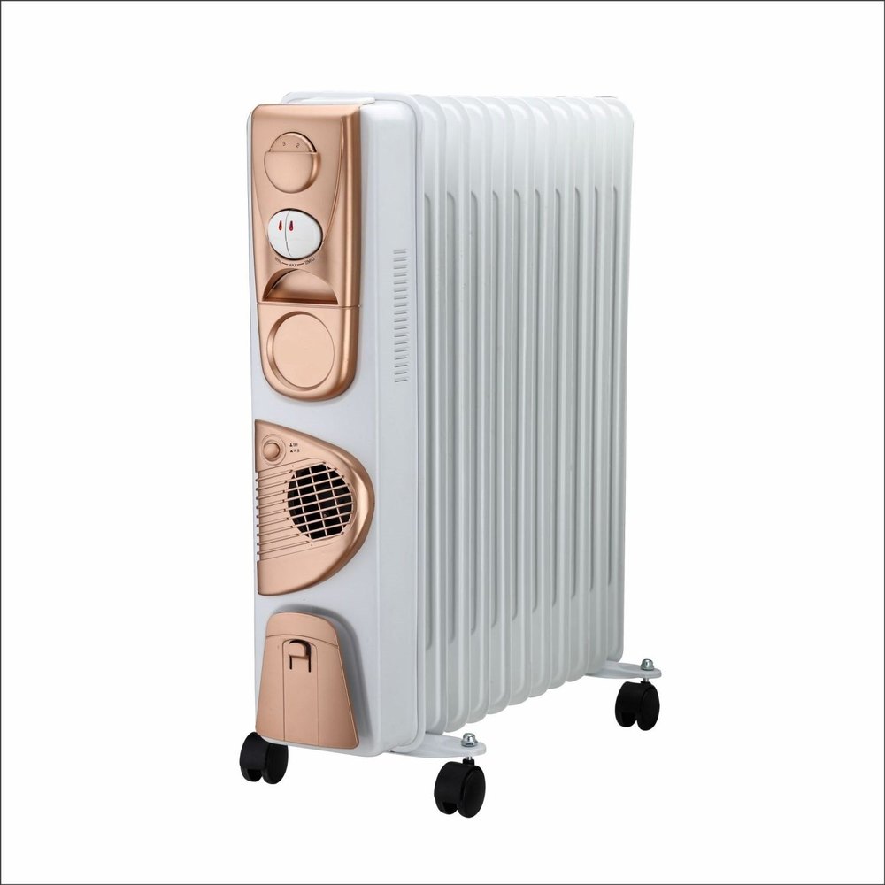 2000 Watt Stainless Steel Powerpye Oil Filled Radiator With PTC Fan Heater, Model Name/Number: ppy9213, 220