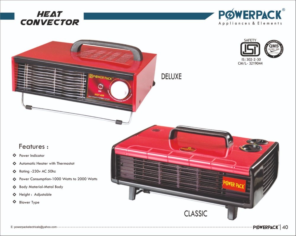 POWERPACK 1000W/2000W Classic Heat Convector, 230 V