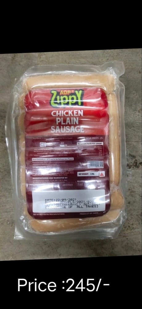 Chicken sausage & Chicken pattys & Spicy hot wings, For Restaurant, Packaging Type: Packet