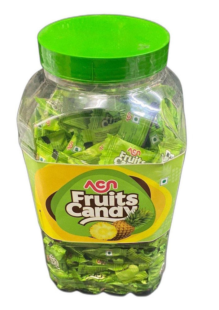 Green Oval ACN Pineapple Fruit Candy, Packaging Type: Jar