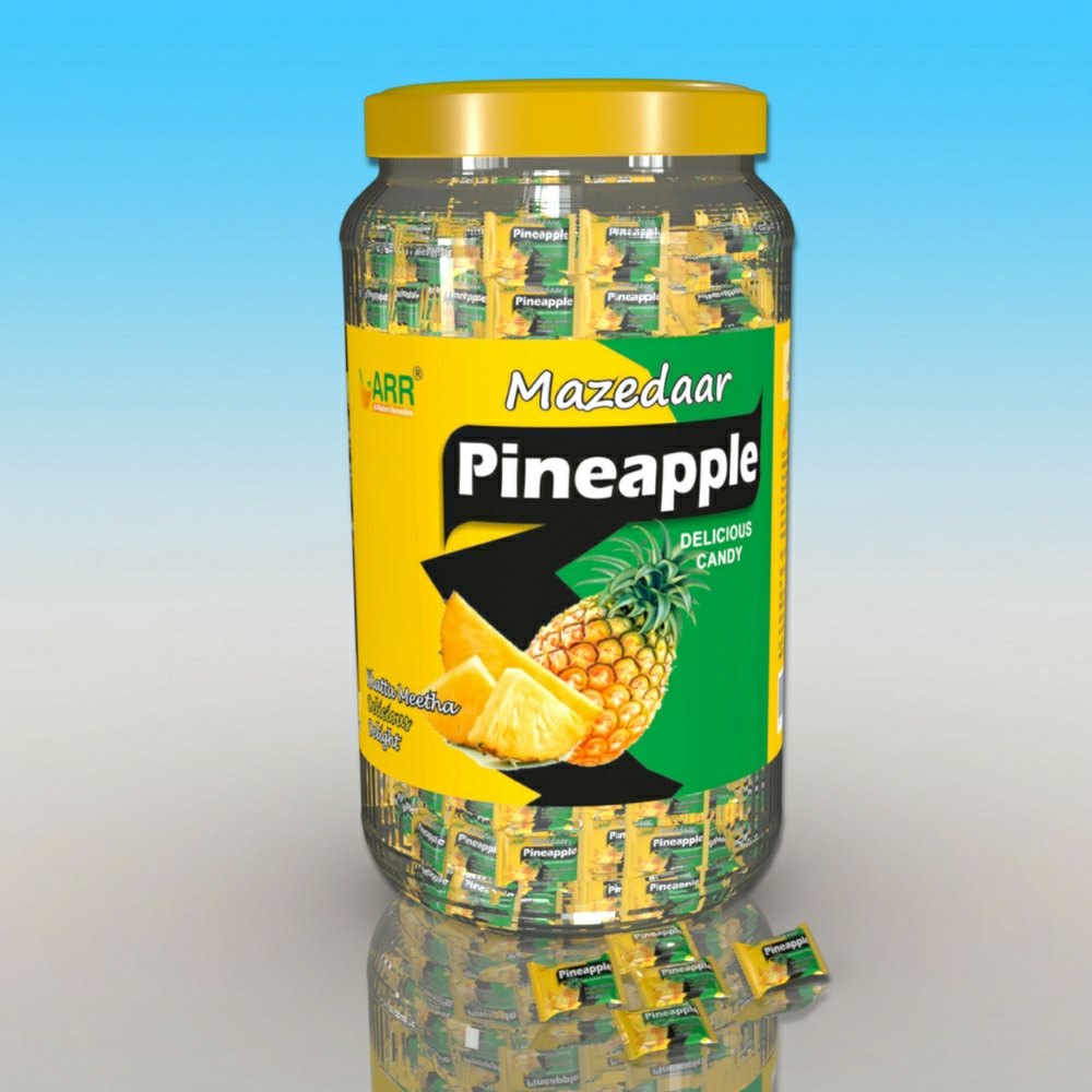 Green Round ARR Pineapple Candy, Packaging Type: Plastic Jar