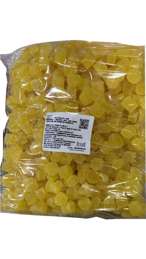 Yellow Round Pineapple Flavored Candies