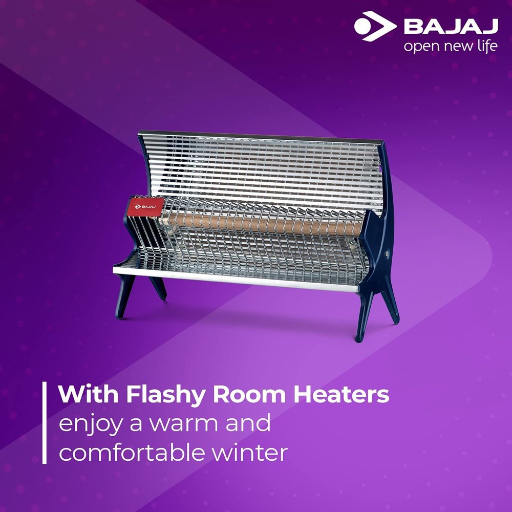 Bajaj Flashy 1000 Watts Radiant Room Heater (Steel) img