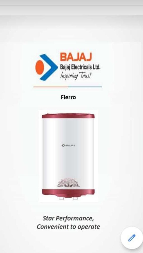 Storage Bajaj Geyser, White img