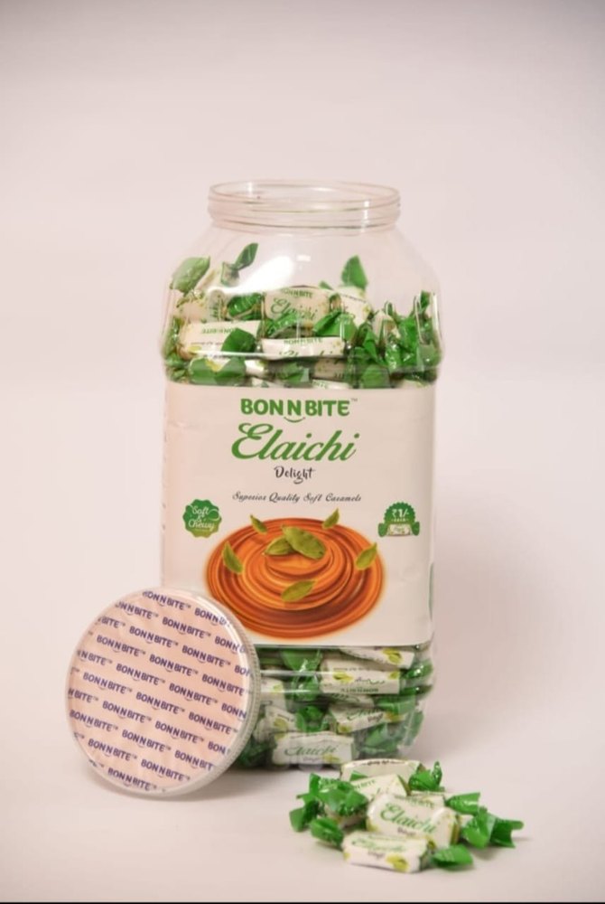 Toffee Rectangular Bon N Bite Elaichi Candy, Packaging Type: Plastic Jar img