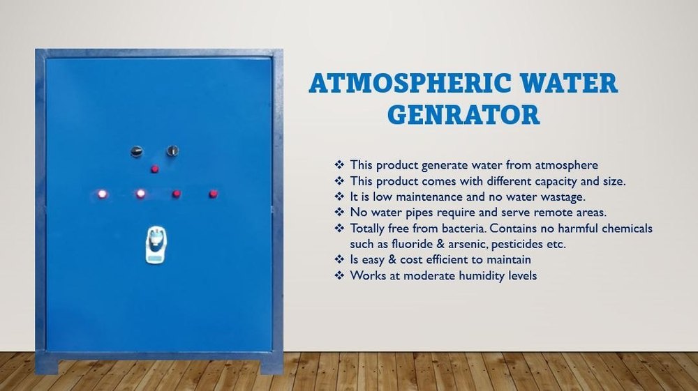 60 LPD Atmospheric Water Generator, Mild Steel