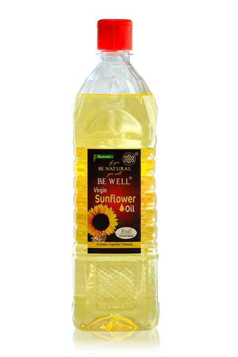 BE WELL Extra Virgin Wooden Expeller Pressed Sunflower Seed Oil, Packaging Size: 1 litre