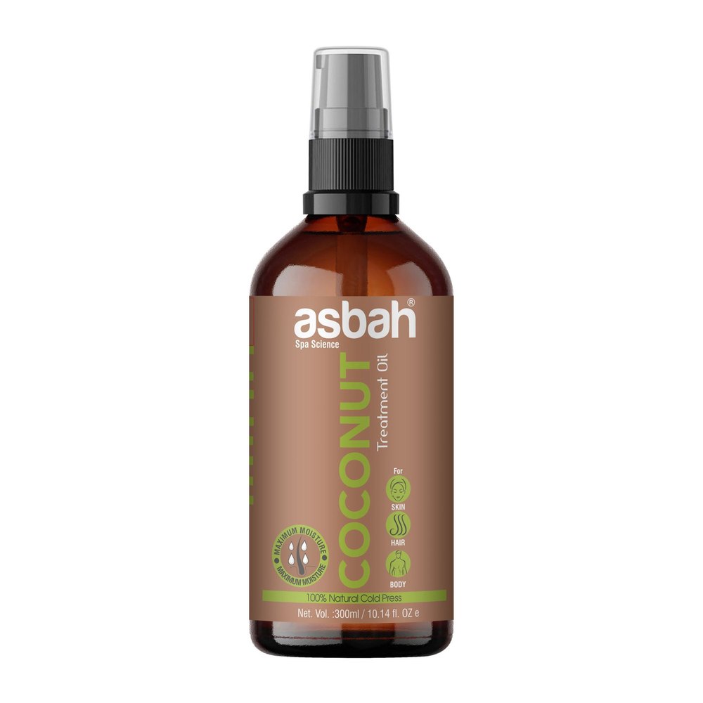 Herbal Cold Pressed Asbah Coconut Treatment Oil, Packaging Size: 300 ml, Shinig & Healthy Hair