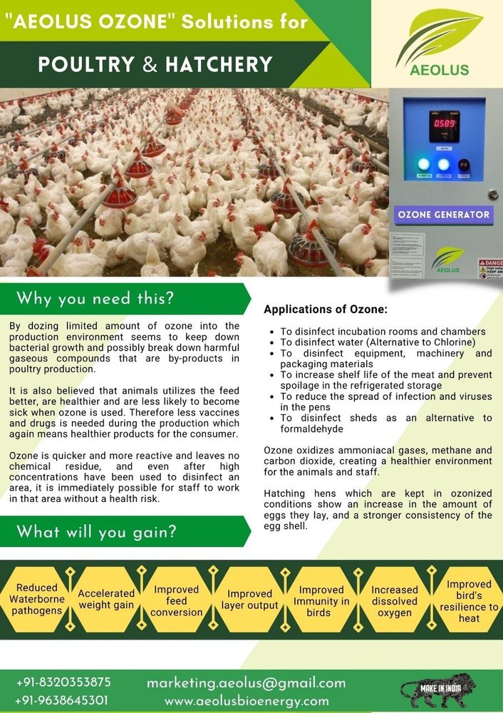 Poultry And Hatchery Ozone System By Aeolus img