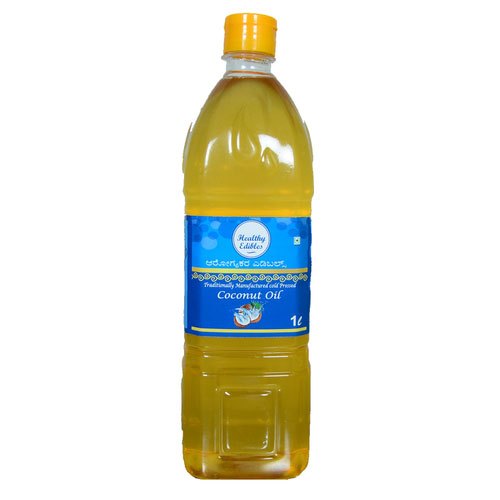 Healthy Edibles Lowers Cholesterol Cold Pressed Coconut Oil, For Cooking, Packaging Size: 1 Litre
