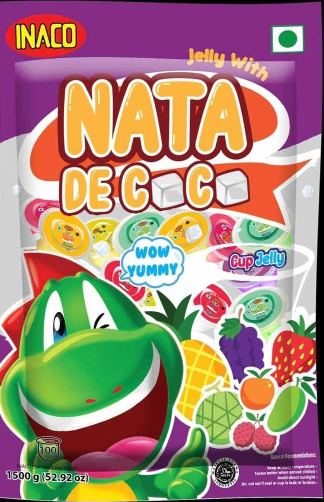 Mixed Multicolor Inaco Jelly With Nata De Coco, Packaging Type: Packet, Packaging Size: Carton Of 6 Packets