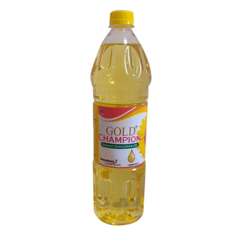 Liquid Mono Unsaturated Gold Champion Sunflower Oil - 1 Litre, Speciality: High In Protein, Packaging Type: Plastic Bottle