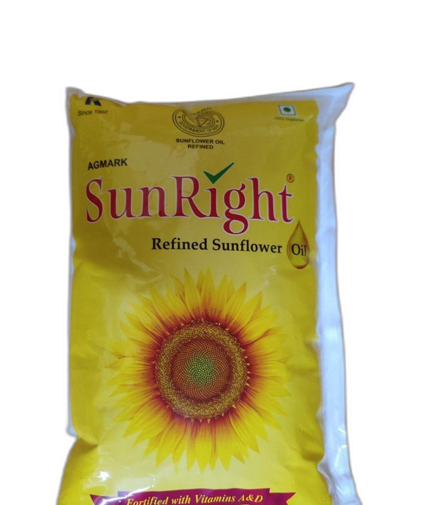 Sun Right Refined Oil, Packaging Type: Packet, Packaging Size: 1 litre