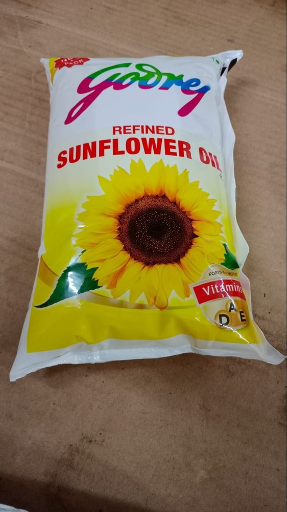 Vegetarian Godrej Refined Sunflower Oil, Packaging Type: Pouched, Packaging Size: 1 litre