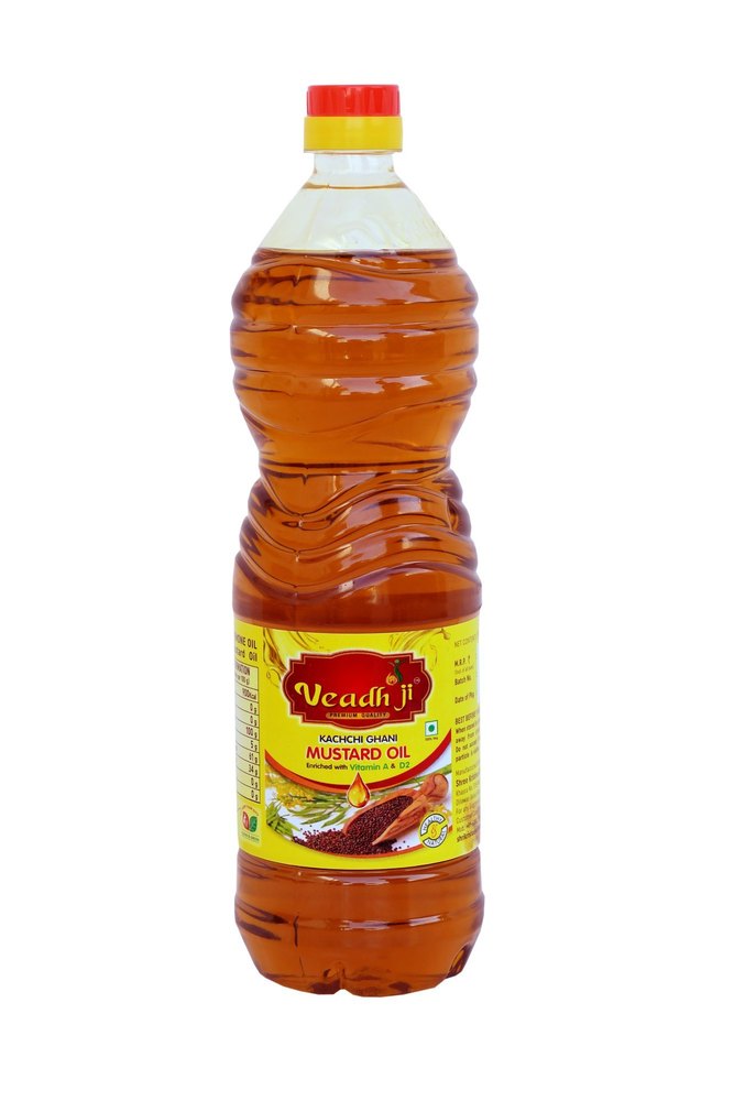 Lowers Cholesterol Veadh Ji Kachi Ghani Mustard Oil, Packaging Size: 1 litre