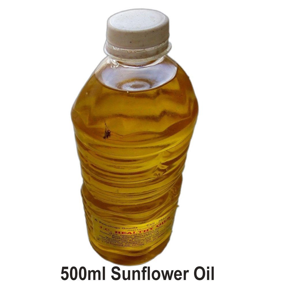 Liquid Mono Saturated 500ml Sunflower Oil, Packaging Type: Plastic Bottle img