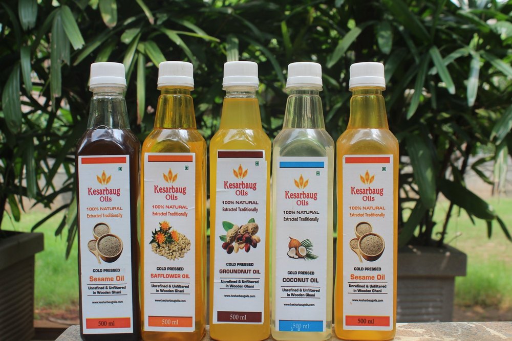 Kesarbaug Cold Pressed Sunflower Oil, Packaging Type: Plastic Bottle, Packaging Size: 1 litre img