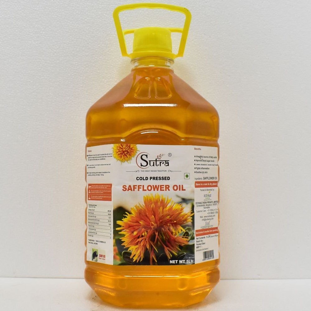 Lowers Cholesterol 5L Sutra Cold Pressed Organic Sunflower Oil, For Cooking