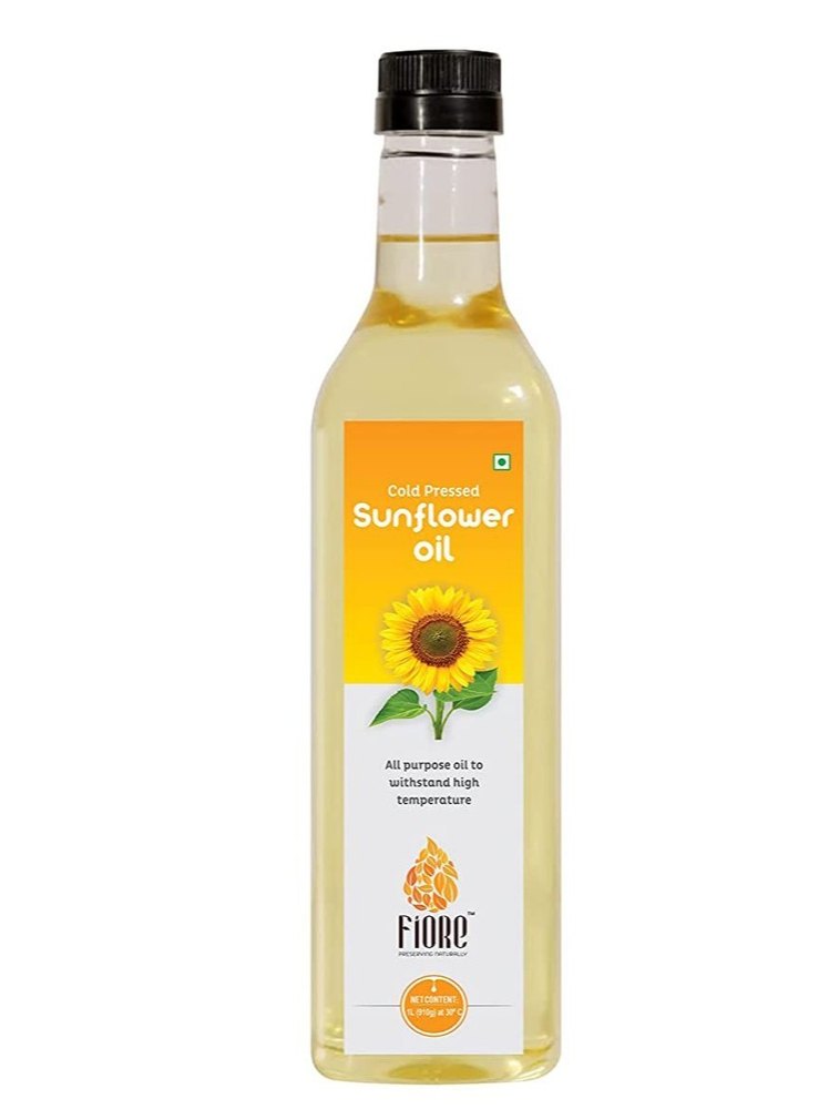 Liquid Cold Pressed 1 L Fiore Extra Virgin Sunflower Oil, Packaging Type: Plastic Bottle img